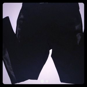 Active ponte W/faux leather side stripe legging